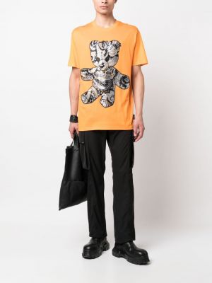 Tričko s potiskem Philipp Plein oranžové