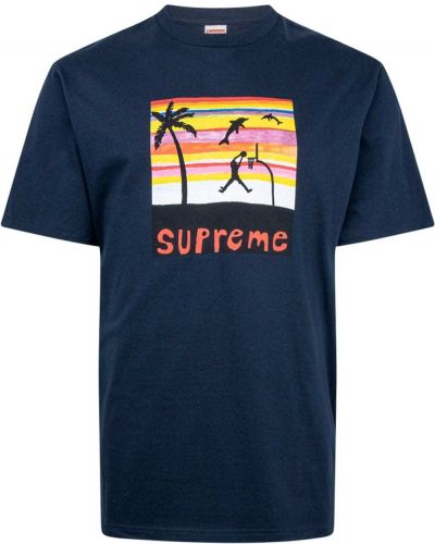 T-shirt Supreme blå