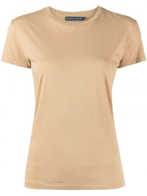 T-shirt en coton avec manches courtes Polo Ralph Lauren marron