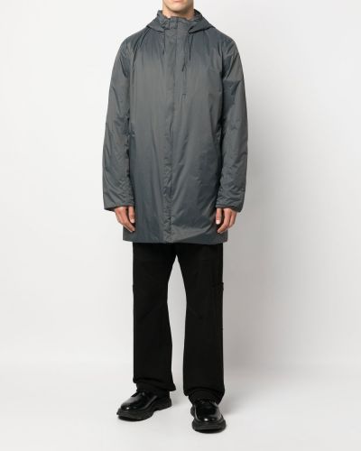 Kabát na zip s kapucí Rains šedý