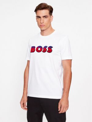 Priliehavé tričko Boss biela