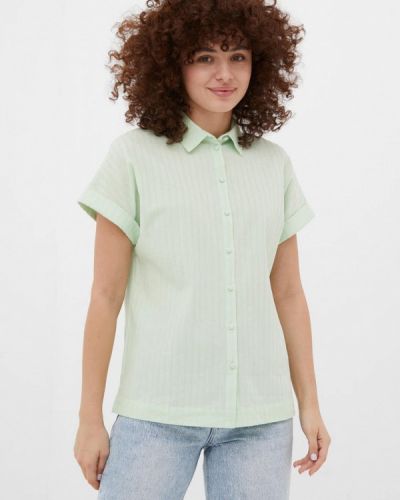 Рубашка с коротким рукавом расклешенная Finn Flare, зеленая