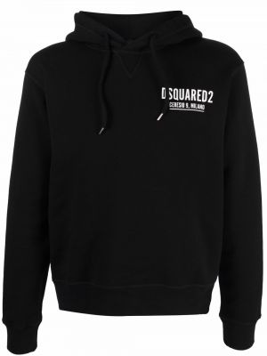 Baskılı pamuk uzun kazak Dsquared2 siyah