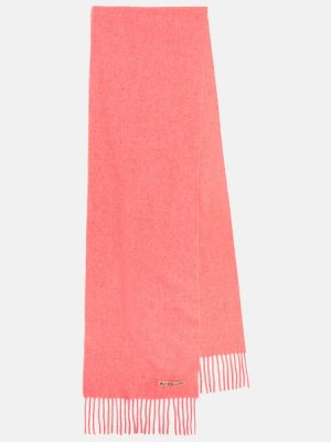 Bufanda con flecos de lana Acne Studios rosa