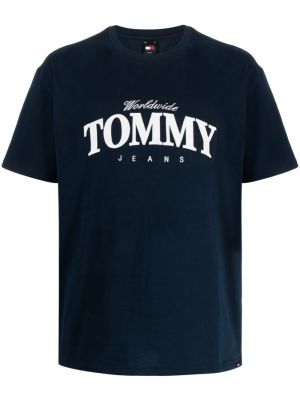 Mustriline puuvillased t-särk Tommy Jeans