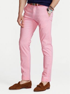 Slim fit chinos Polo Ralph Lauren růžové