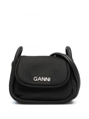 Чанта през рамо Ganni черно