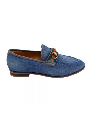 Niebieskie loafers Gucci