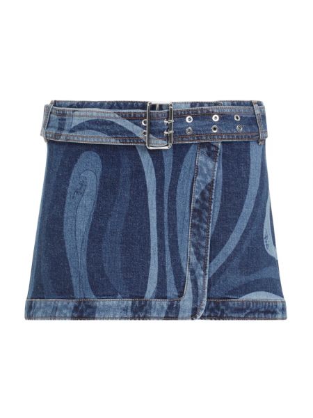 Spódnica jeansowa Emilio Pucci niebieska