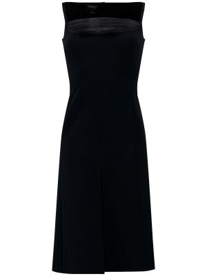Krepové tylové midi šaty Giambattista Valli černé