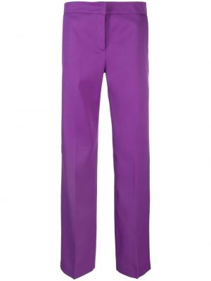 Pantaloni cu picior drept de lână Fabiana Filippi violet