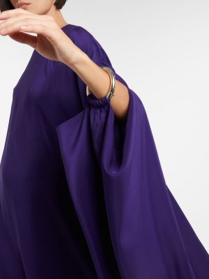 Копринена миди рокля Alaã¯a виолетово