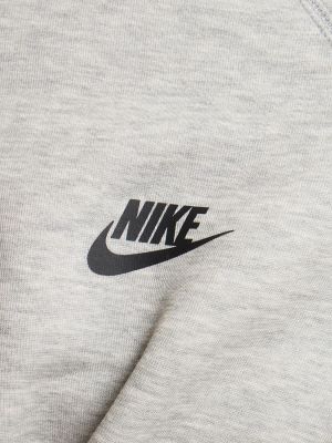 Fleecová mikina s kapucí Nike šedá