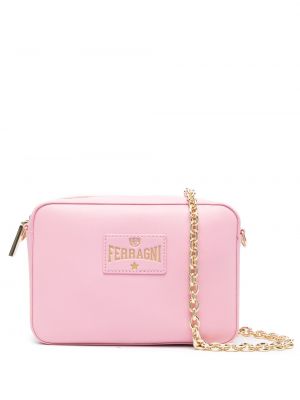 Leder shopper handtasche Chiara Ferragni pink