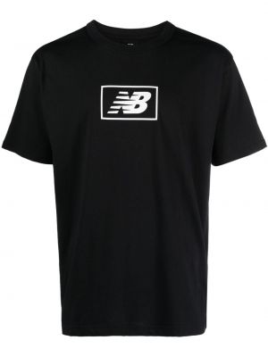 T-shirt con stampa New Balance nero