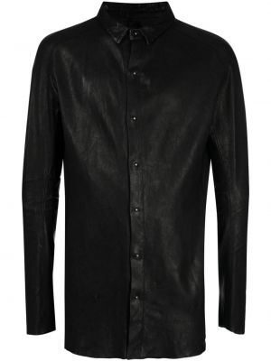 Δερμάτινο πουκάμισο Isaac Sellam Experience μαύρο