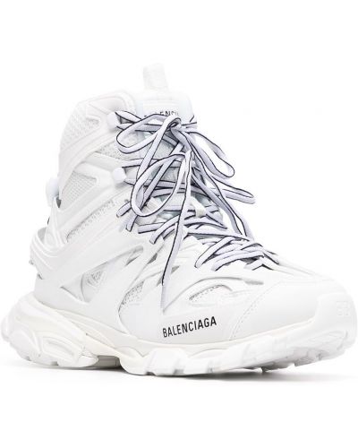 Sneakersy sznurowane z nadrukiem koronkowe Balenciaga białe