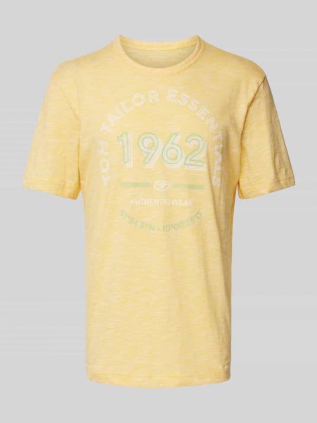 Koszulka z nadrukiem Tom Tailor żółta