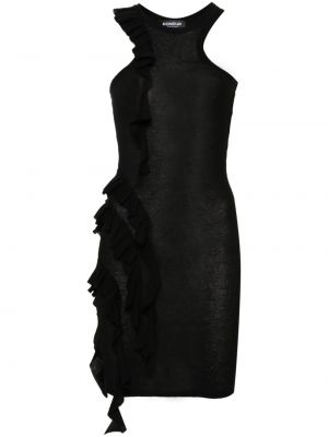 Pamučna midi haljina s volanima Dondup