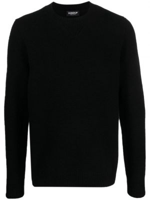 Adīti džemperis ar apaļu kakla izgriezumu Dondup melns