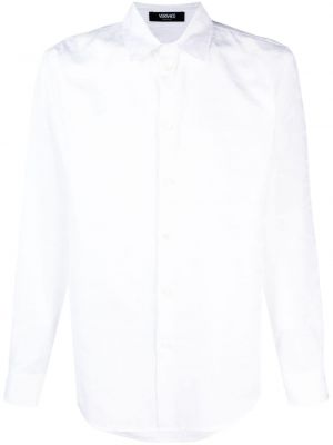 Žakárová bavlněná košile Versace bílá