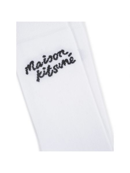 Calcetines Maison Kitsuné blanco
