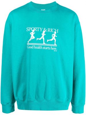 Rund hals sweatshirt Sporty & Rich grønn