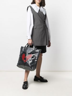 Shopper kabelka s potiskem se srdcovým vzorem 10 Corso Como