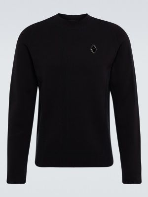 Sweter wełniany z siateczką A-cold-wall* czarny
