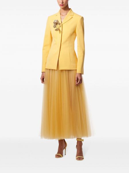 Tylové dlouhá sukně Carolina Herrera žluté