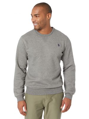 Флисовый пуловер с длинным рукавом U.s. Polo Assn. серый