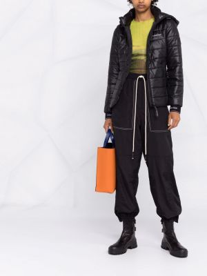Kurtka puchowa z kapturem Calvin Klein czarna