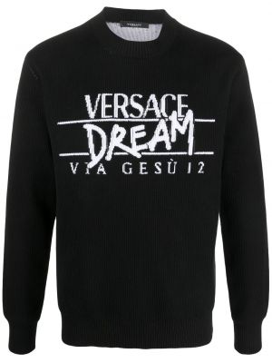 Trykt sweatshirt Versace svart