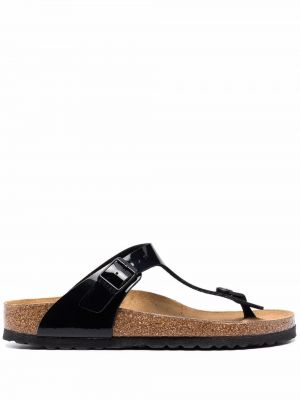 Patent læder læder sandaler Birkenstock sort