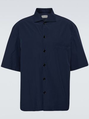 Camisa de algodón Lemaire azul