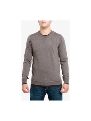 Sweatshirt mit langen ärmeln mit rundem ausschnitt Paolo Pecora braun