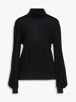 Шерстяной свитер с высоким воротником BOUTIQUE MOSCHINO черный