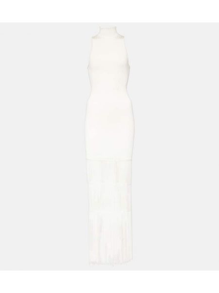 Макси рокля с ресни Khaite бяло