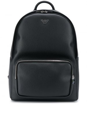 Кожаный рюкзак с логотипом Emporio Armani