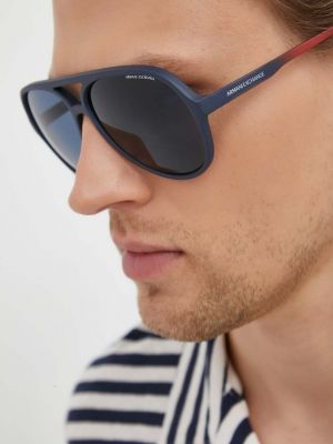Синие очки солнцезащитные Armani Exchange