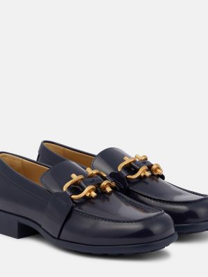 Pantofi loafer din piele Bottega Veneta albastru