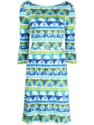 Džerzej šaty s potlačou s abstraktným vzorom Prada Pre-owned