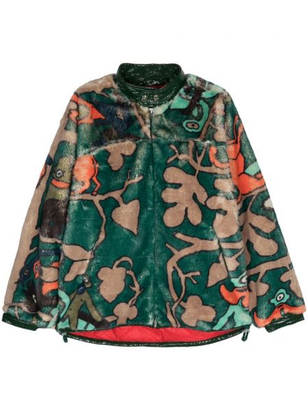 Lange jacke mit print Walter Van Beirendonck grün