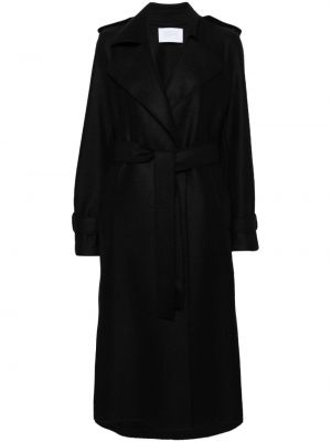 Vlnený kabát Harris Wharf London čierna