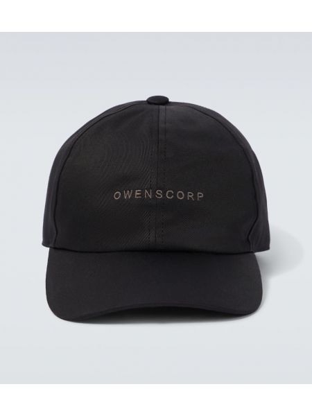 Gorra de algodón Rick Owens negro