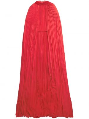 Pliszírozott hosszú ruha Balenciaga piros
