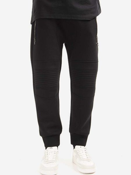 Sportovní kalhoty s nízkým pasem skinny fit Neil Barrett černé