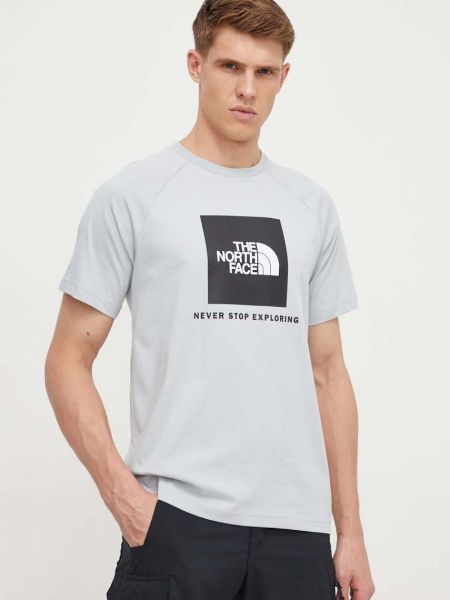 Tricou din bumbac The North Face gri