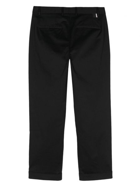 Plisované kalhoty Low Brand černé