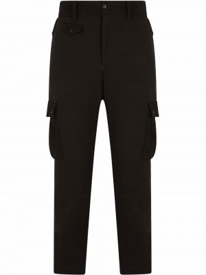Вълнени карго панталони Dolce & Gabbana черно